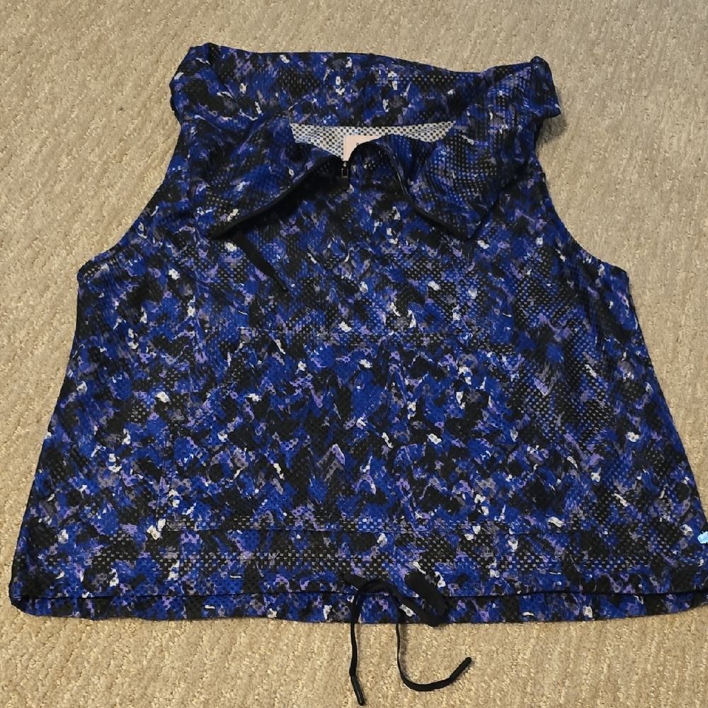 Fabletics Blue and Black mesh Tank Size M